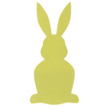Artikel Bestecktaschen Hase aus Filz mit Frohe-Ostern-Druck, Gelb und Grün, 26cm, 4er-Set