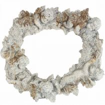 Artikel Beton Deko Engel Deko Kranz Wanddeko Weiß Braun 36,5cm