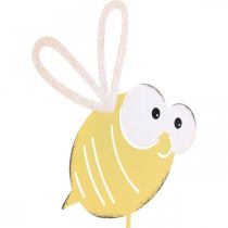 Artikel Biene als Stecker, Frühling, Gartendeko, Metallbiene Gelb, Weiß L54cm 3St