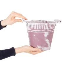 Artikel Blecheimer Lila weiß gewaschen Ø19cm H17cm 1 St