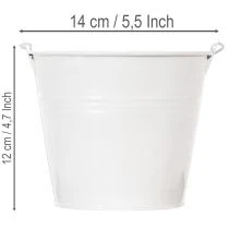 Artikel Blecheimer Weiß Ø14cm H12cm 6 St