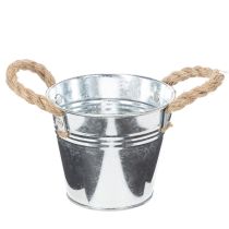 Artikel Blecheimer mit Seilgriffen glänzend Ø12cm