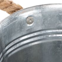Artikel Blecheimer mit Seilgriffen glänzend Ø16cm