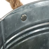 Artikel Blecheimer mit Seilgriffen glänzend Ø22cm