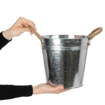 Artikel Blecheimer mit Seilgriffen glänzend Ø22cm
