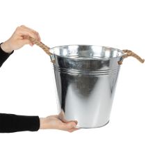 Artikel Blecheimer mit Seilgriffen glänzend Ø25cm