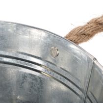 Artikel Blechschale mit Seilgriffen glänzend Ø22cm