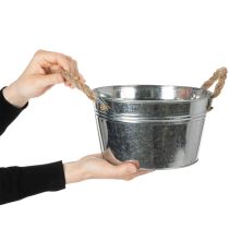 Artikel Blechschale mit Seilgriffen glänzend Ø22cm