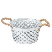 Artikel Blechschale mit Seilgriffen Ø18cm H10cm