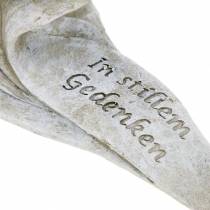 Grabschmuck Calla-Blüte "Im stillem Gedenken" 10cm x 6cm 4St