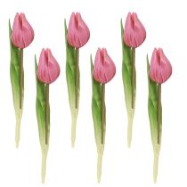 Artikel Elegante Künstliche Tulpen Lila 26cm 6 Stück Deko