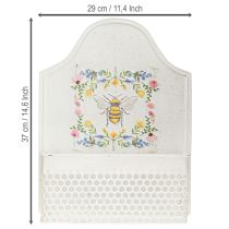 Artikel Blumenkasten Hängend Metall Biene Creme Farbig Vintage Deko L29cm