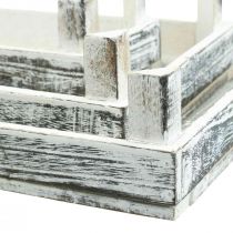 Artikel Dekotablett Holz Shabby Chic Gesteckunterlage 3er-Set