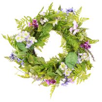 Artikel Künstlicher Blumenkranz mit Rebenkranz Ø55cm, Sommerdeko, vielseitig einsetzbar, pflegeleicht