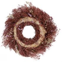 Artikel Trockenblumen Kranz Weinrot Rosa Ø25cm – Rustikaler Deko-Kranz für jeden Anlass