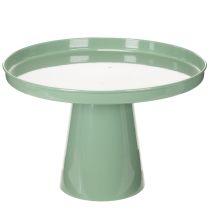 Artikel Blumenschale aus Metall in Pokalform grün 30 cm