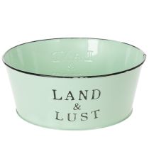 Artikel Blumenschale rund Pflanzkübel Mint Übertopf Metall 25×10cm