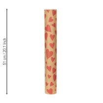 Artikel Geschenkpapier nachhaltig mit Herzdesign 25m – Umweltfreundlich und dekorativ