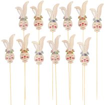 Artikel Blumenstecker Holz Hasenkopf Deko 11cm 12 St Frühlingsdeko Osterdeko