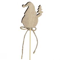 Artikel Charmante Weihnachts-Wichtel Blumenstecker aus Holz 5x8cm im 12er-Set – festliche Holzdeko