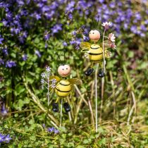 Artikel Blumenstecker Biene mit Blume, Metall Deko Frühling Sommer 4St