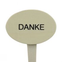 Artikel Blumenstecker Danke Dekostecker Holz Natur Oval 6x4cm 18 St