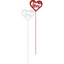Artikel Blumenstecker Herz Rot Holz Dekostecker Love 7cm 12St