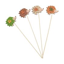 Artikel Blumenstecker Holz Igel Deko Braun Grün 8×6cm 12 St