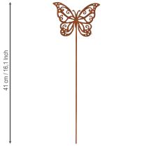 Artikel Blumenstecker Metall Rost Schmetterling Deko Vintage 10×7cm 3St