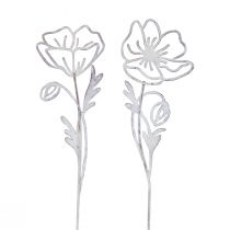 Artikel Mohnblumen Blumenstecker Pflanzenstecker 63,5cm 2 St