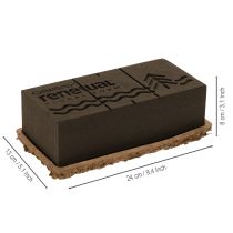 Artikel OASIS® Renewal® Biolit® Blumensteckschaum, 1/1 Ziegel, braun, 24 × 13 × 8 cm, 2 Stück