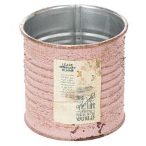 Artikel Blumentopf Deko-Dose rund Altrosa Metall Pflanzdose Ø8cm H7,5cm