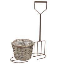 Artikel Blumentopf Gartenwerkzeug-Deko Braun Ø17,5cm H30cm Landhausstil