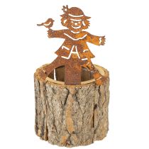 Artikel Blumentopf Holz Übertopf Vogelscheuche Rost H24,5cm