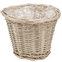 Artikel Blumentopf Weidenkorb Ø20cm Grauweiß 2er-Set für stilvolle Deko