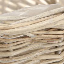 Artikel Blumentopf Weidenkorb Ø20cm Grauweiß 2er-Set für stilvolle Deko