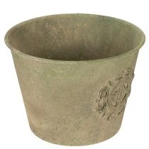Artikel Blumentopf Metall Grün Vintage Ø22cm–13,5cm 3er-Set