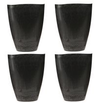 Artikel Orchideentöpfe Plastik Anthrazit 13,5x13x16,5cm 4er Set für Floristen