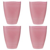 Artikel Blumentopf Plastik Vase Pink Orchideen Deko H16,5cm 4St