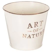 Artikel Blumentopf Zink Art of Nature Creme Ø17,5cm H15cm