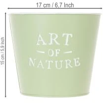 Artikel Blumentopf Zink Art of Nature Mintgrün Ø17,5cm H15cm