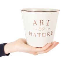 Artikel Blumentopf Zink Creme Ø15cm H13,5cm