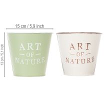 Artikel Metall-Übertopf „Art of Nature“ 15 cm Ø Mehrfarbig 2er-Set