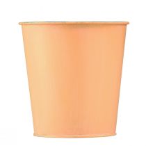Artikel Blumentopf Metall Pfirsich Übertopf Ø10,5cm H10,5cm für Tischdeko und Innenraumgestaltung