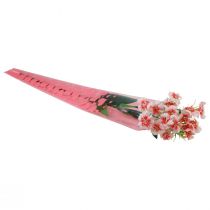 Artikel Blumentüte mit Herzen Rosa Für eine Rose 50cm 50St