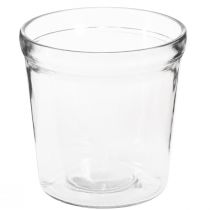 Artikel Glas Übertopf klar, Konisch Ø12cm H12,5cm 2St - Vielseitig Dekorativ