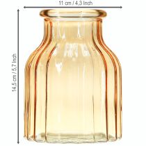 Artikel Blumenvase Glas Orange Retro Design Ø11cm H14,5cm 2St – Floristik21