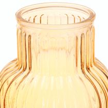 Artikel Blumenvase Glas Orange Rillen Ø13,5 H20cm vielfältig einsetzbar