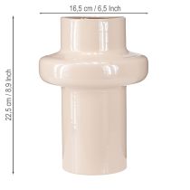 Artikel Elegante Cappuccino Metallvase Ø17cm H23cm für dekorative Tischgestaltung