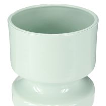 Artikel Blumenvase Metall Mintgrün Emaille Ø9cm H17,5cm - Elegantes Tischdeko-Highlight für Floristen